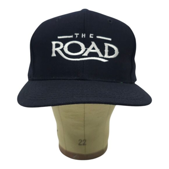 The Road Embroidered Snapback Cap Trucker Baseball Hat Yupoong Wool Blend Blue - Picture 9 of 13